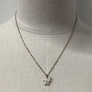 Claire’s Elegant Gold-Tone Butterfly Pendant Necklace 18” Chain Length